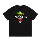 Prada Milano Snake Print T-Shirt Black